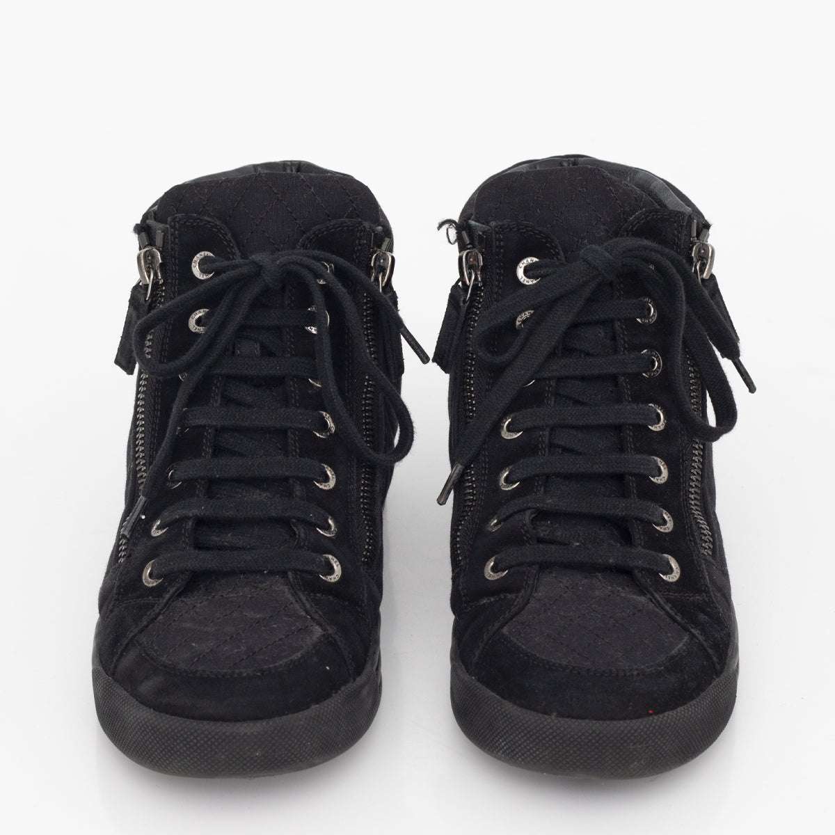 Tênis Chanel Preto Cano Alto Tam. 38