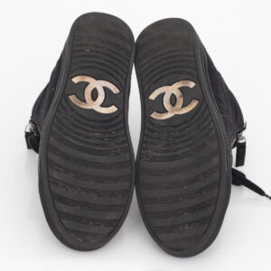 Tênis Chanel Preto Cano Alto Tam. 38