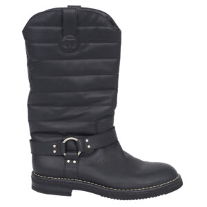 Bota Chanel Preta Tam. 38 Br