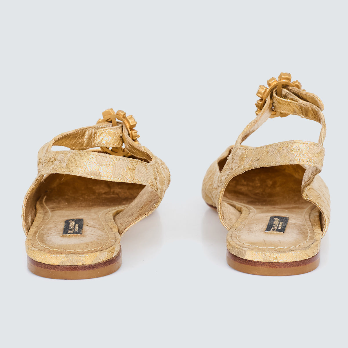 Slingback Dolce & Gabbana Dourado Tam. 37 BR