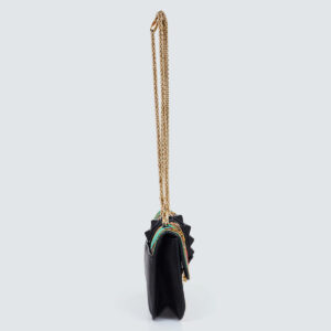 Bolsa Valentino Glam Lock Bordada Preta