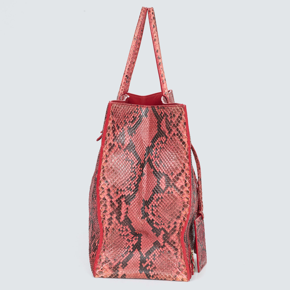 Bolsa Balenciaga Tote Python Vermelha
