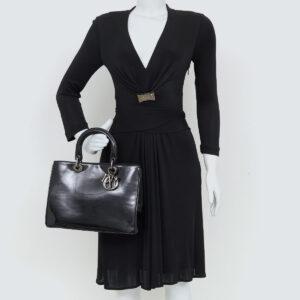 Bolsa Lady Dior Preta Verniz