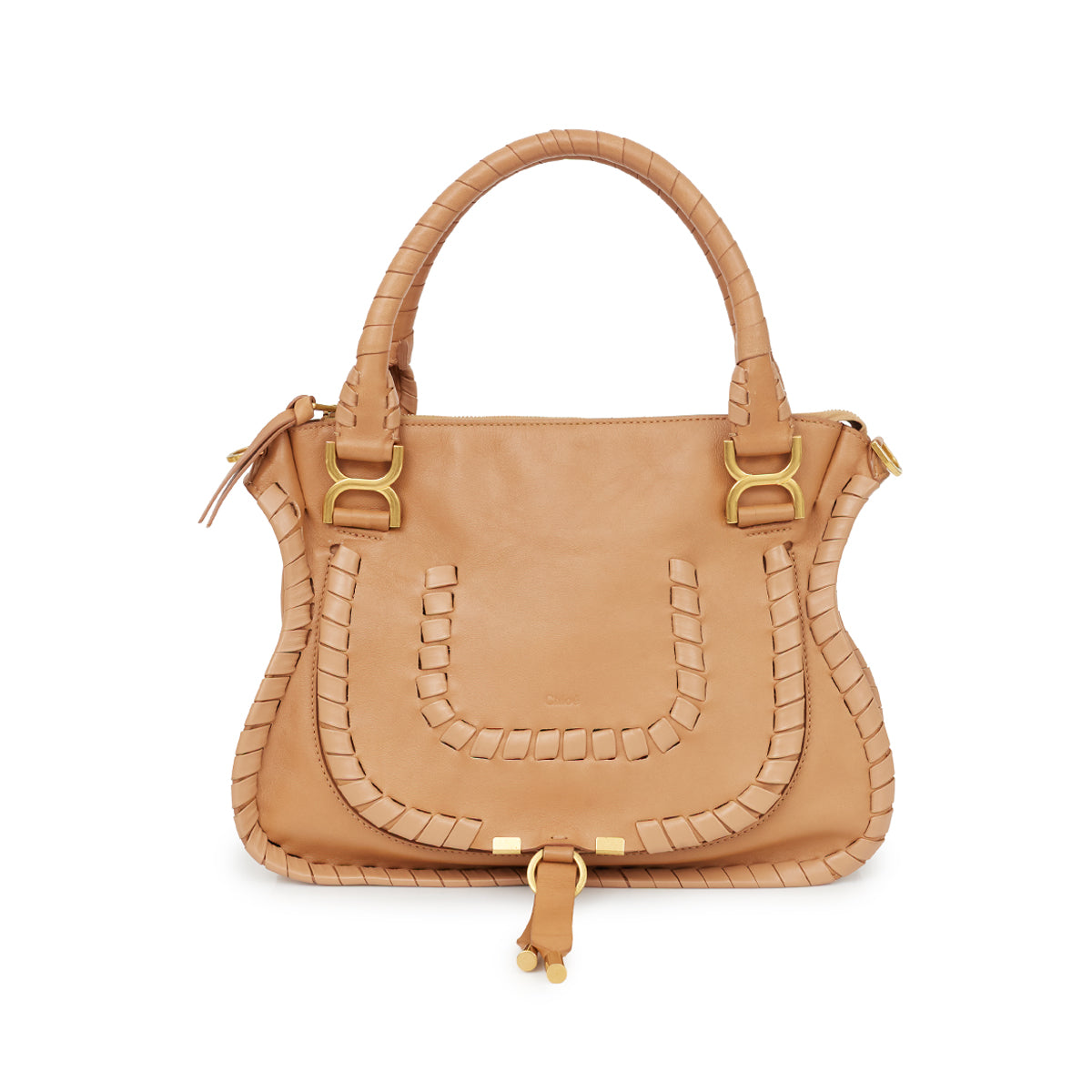 Bolsa Chloé Marcie Leather Tote Women Nude