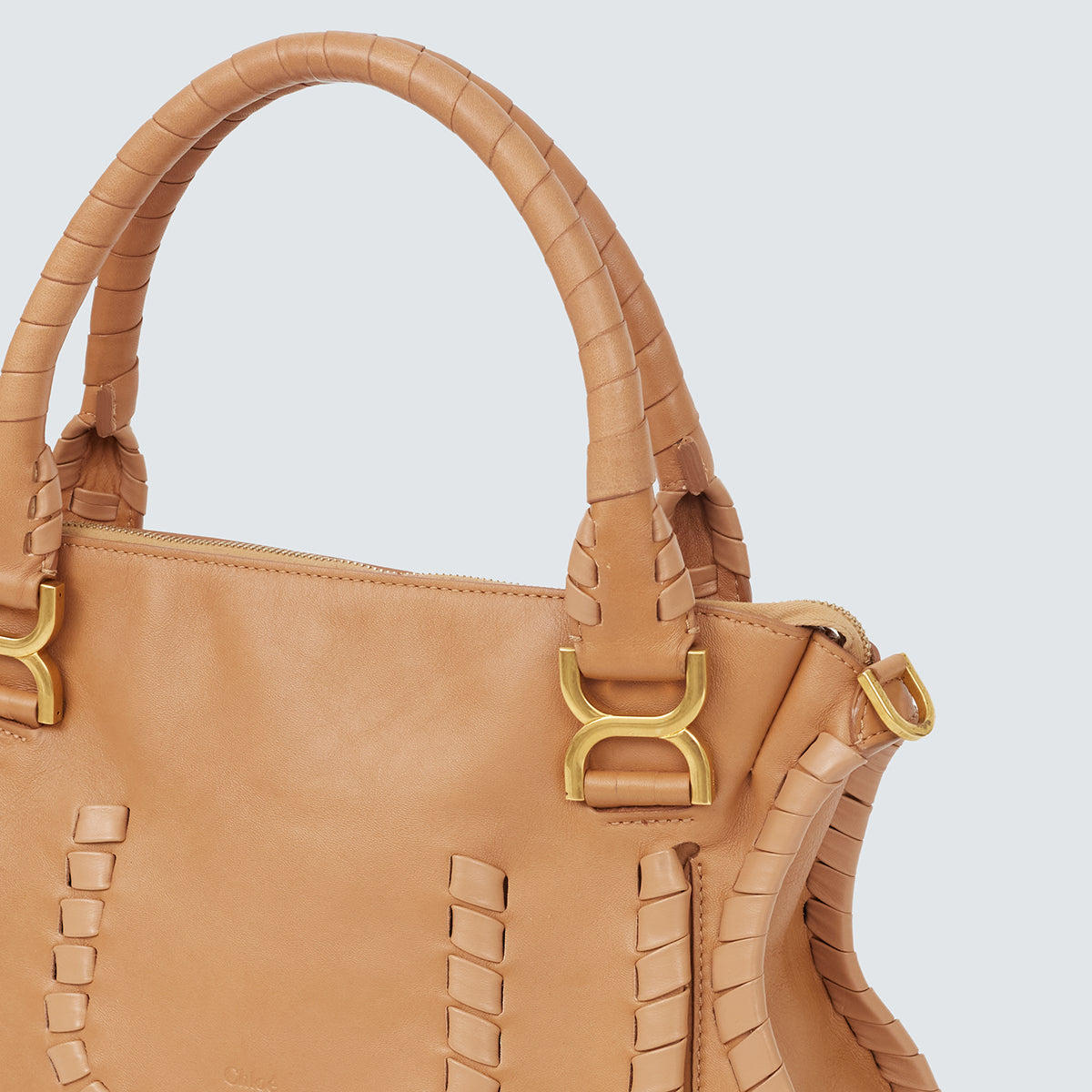 Bolsa Chloé Marcie Leather Tote Women Nude