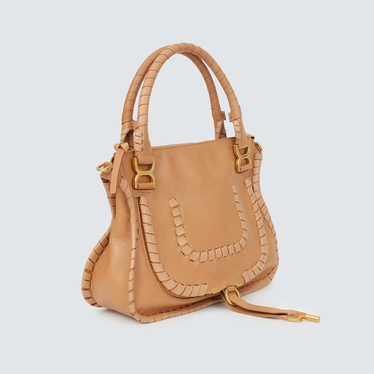 Bolsa Chloé Marcie Leather Tote Women Nude