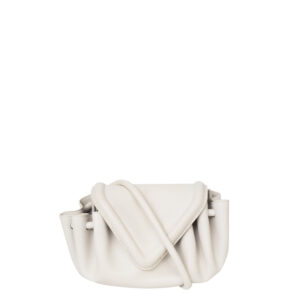 ⁠Bolsa Bottega Veneta Small Trangle White
