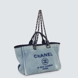 Bolsa Chanel Deauville Tote Azul
