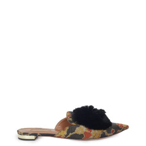 ⁠Mule Aquazzura Estampado PomPom Tam. 36 Br