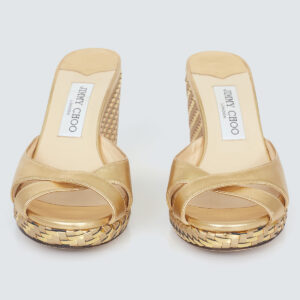 Tamanco Jimmy Choo Dourado Tam. 36,5 Br