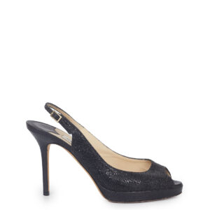 ⁠Sapato Jimmy Choo Preto Brilho Tam. 36 Br
