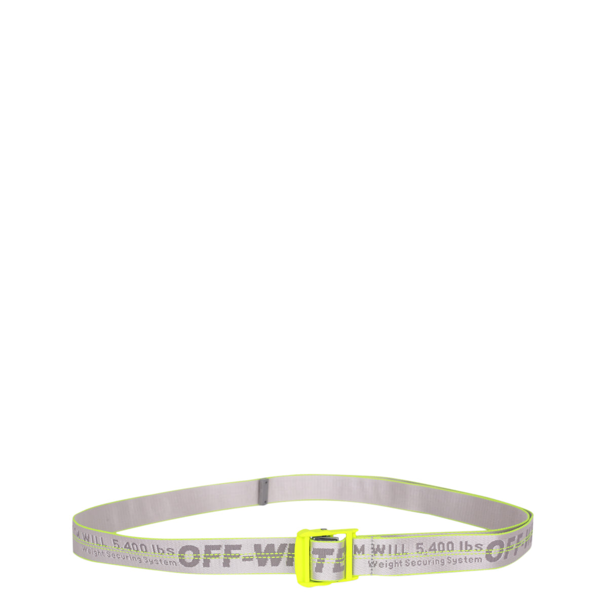 Cinto Off White Cinza e Verde Neon