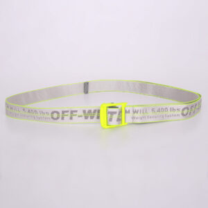 Cinto Off White Cinza e Verde Neon