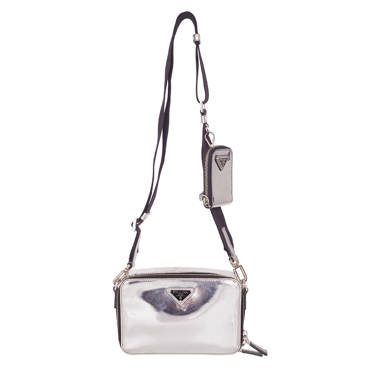 Bolsa Prada Carteiro Brinque Prata