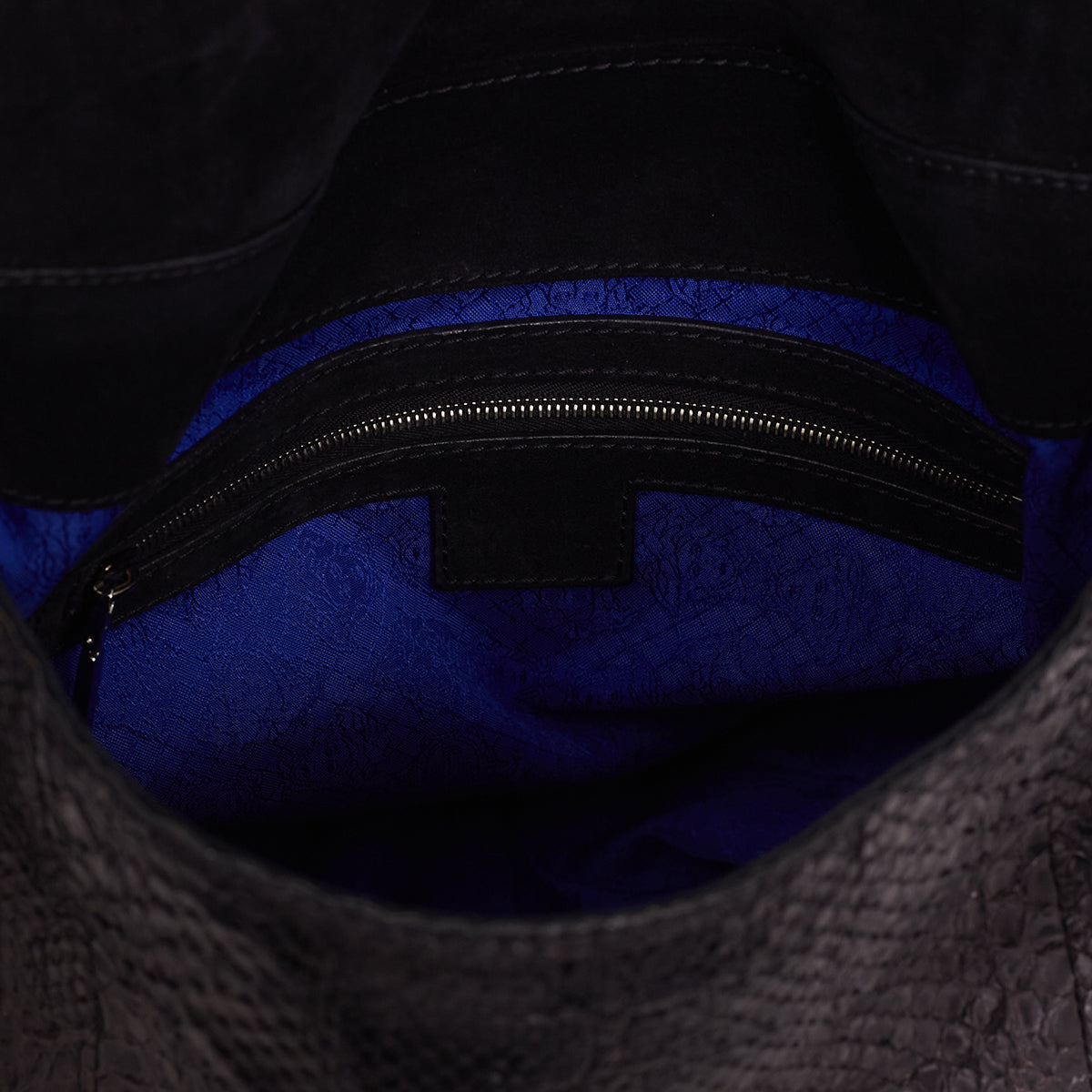 Bolsa Versace Preta em Couro Exótico