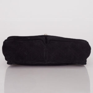 Bolsa Chanel Classic Single Flap Suede Preta