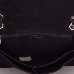 Bolsa Chanel Classic Single Flap Suede Preta