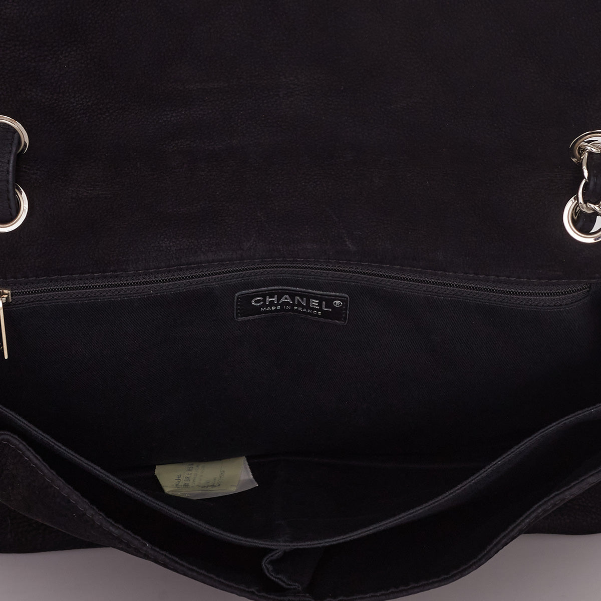 Bolsa Chanel Classic Single Flap Suede Preta