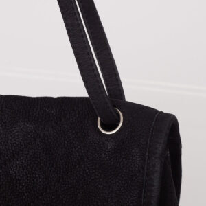 Bolsa Chanel Classic Single Flap Suede Preta