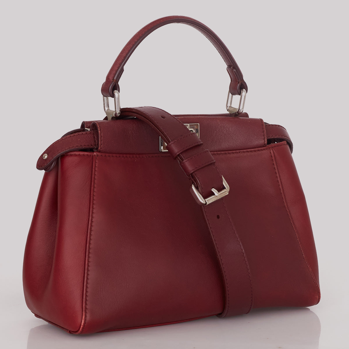 Bolsa Fendi Peekaboo Small Vinho
