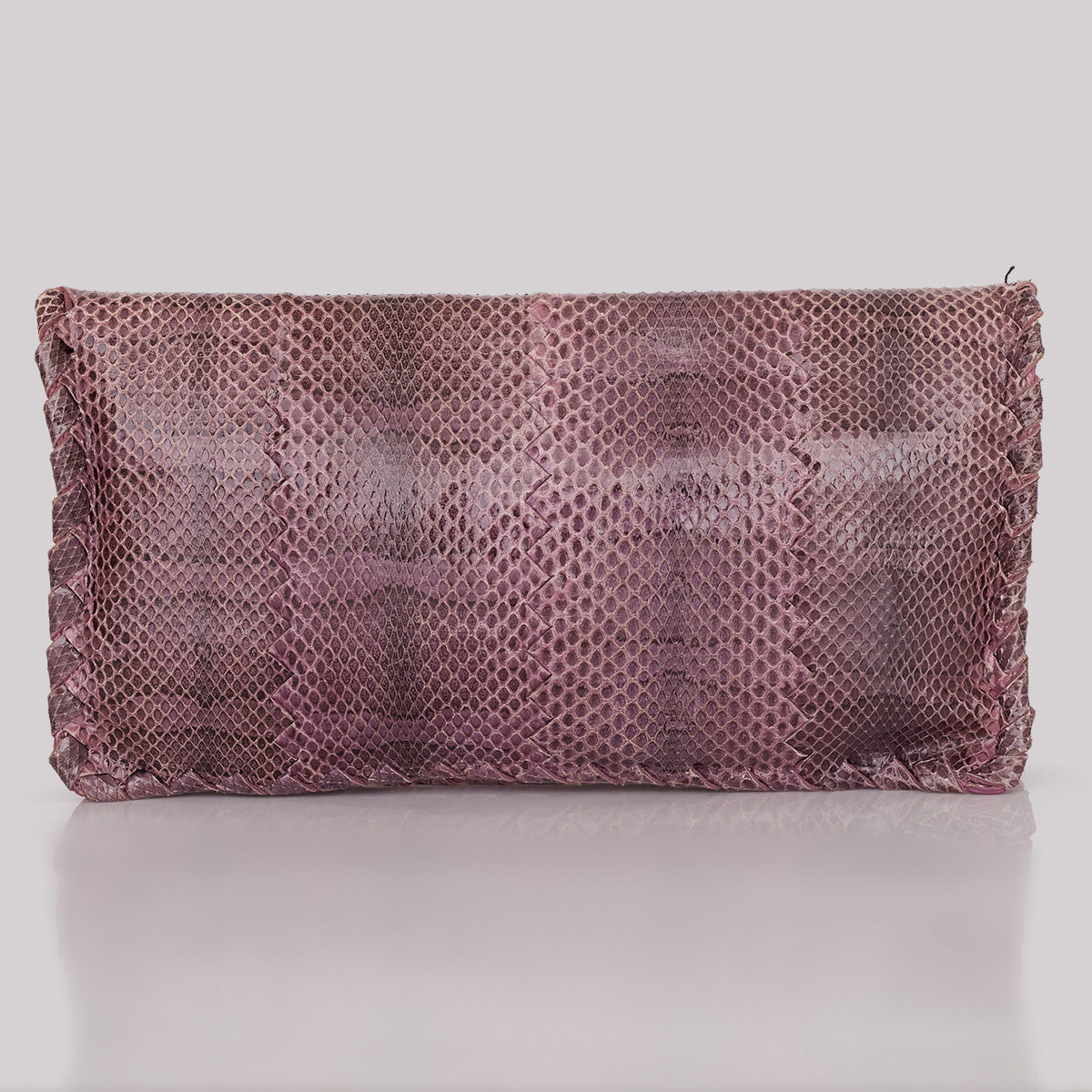 Clutch Bottega Veneta Python Roxa