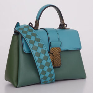 Bolsa Bottega Veneta Piazza Verde e Turquesa