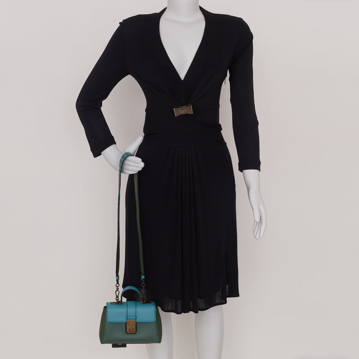 Bolsa Bottega Veneta Piazza Verde e Turquesa