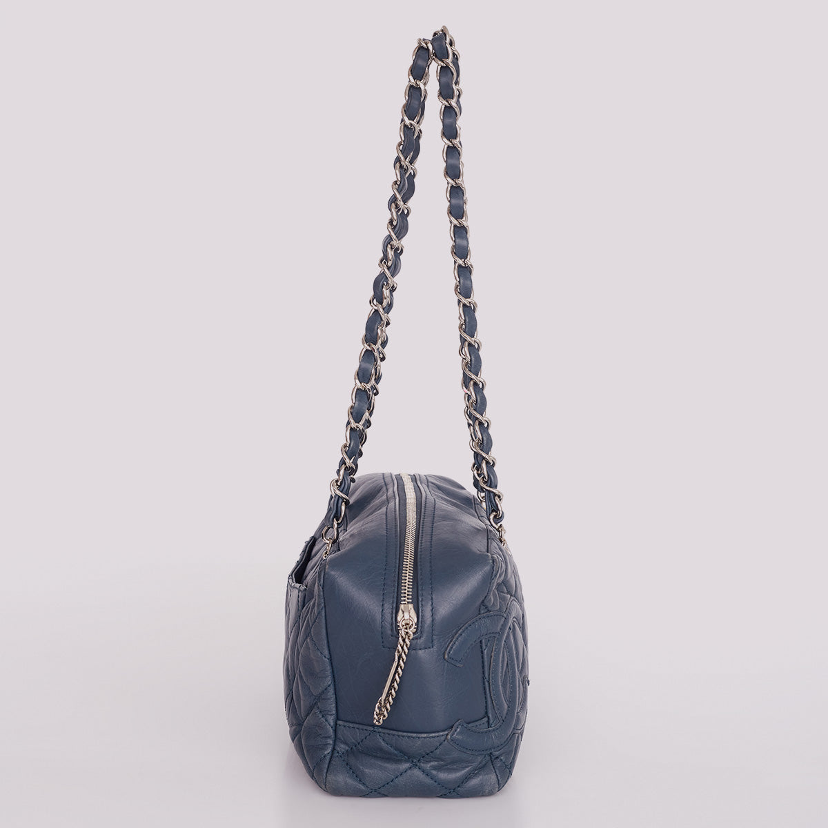 Bolsa Chanel Club Bowler Azul