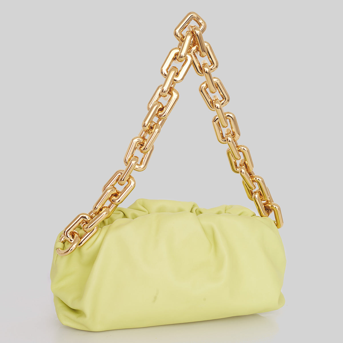Bolsa Bottega Veneta Pouch Chain Verde Lima