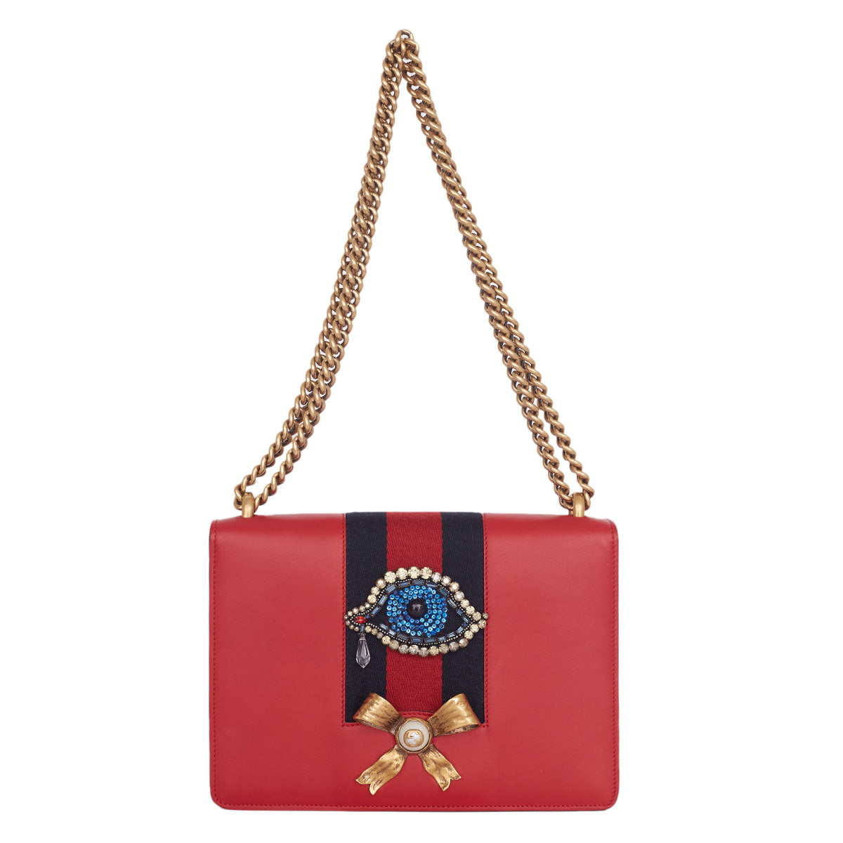 Bolsa Gucci Vermelha Com Bordados