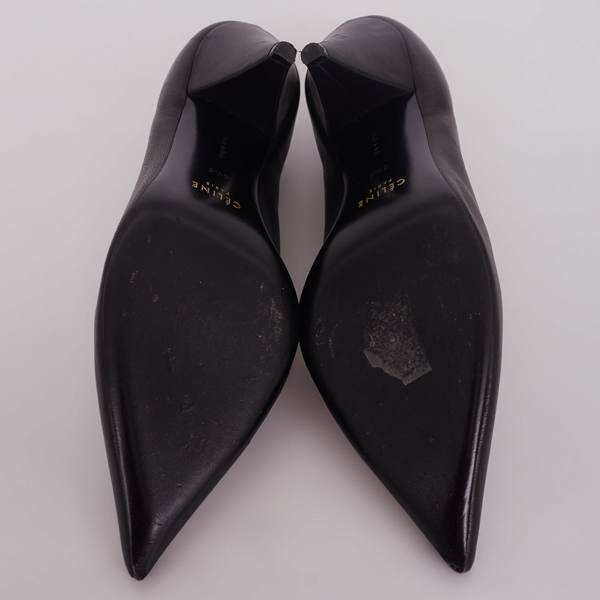 Sapato Céline Preto c/ Bico Fino Alongado Tam.38,5 Br