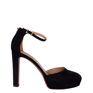 Scarpin Valentino Camurça Preto Tam. 35,5 Br