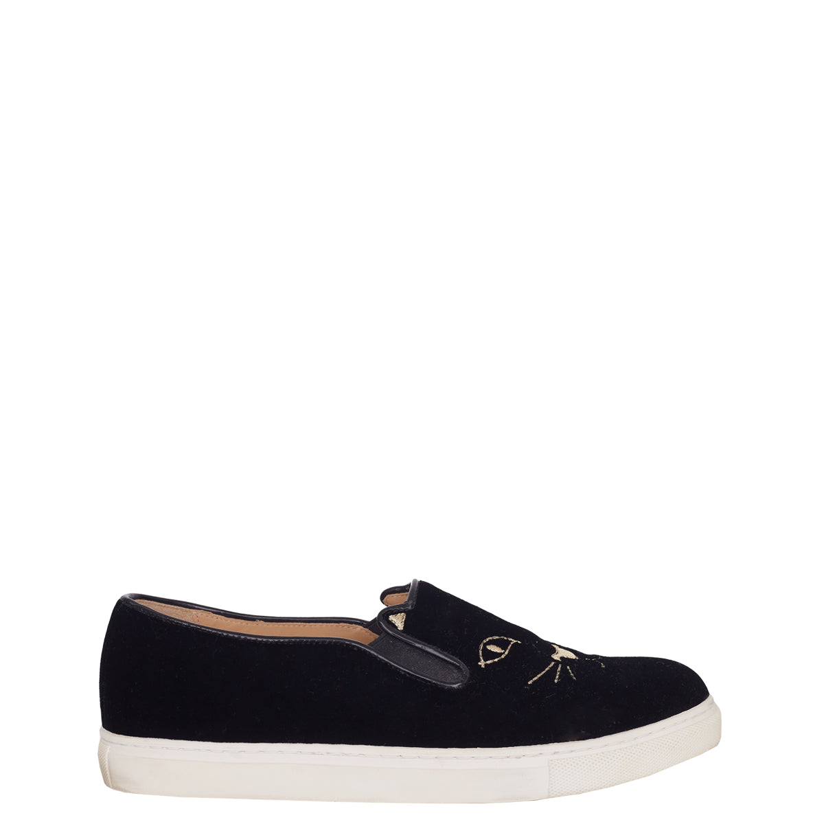Tênis Charlotte Olympia Slip On Preto Tam. 36,5 BR