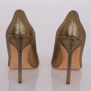 Scarpin Manolo Blahnik Metalizado Tam. 36 Br