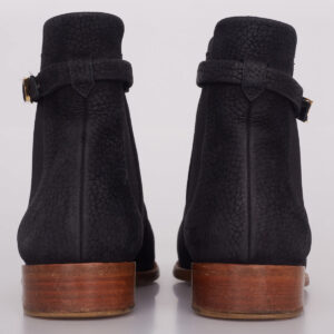 Bota Louis Vuitton Preta c/ Ferragem Monograma Dourada Tam. Br