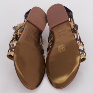 Rasteirinha Jimmy Choo Preto e Dourado Tam. 36,5 Br