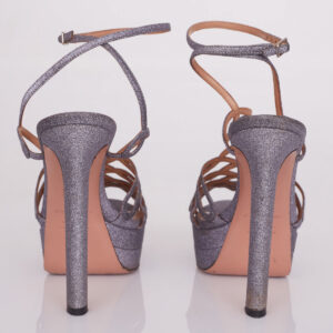 Sandália Aquazzura Moroe 130 Prata Tam. 34,5 Br