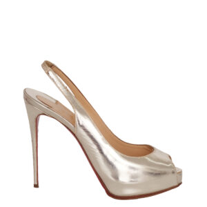Peep Toe Christian Louboutin Dourado Tam. 36 Br