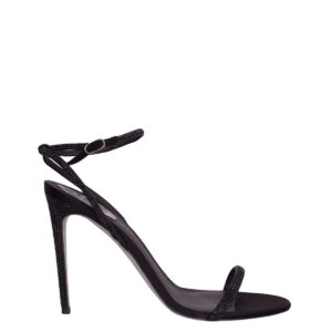 Sandália Rene Caovilla c/ Strass Preta Tam. 40,5 Br