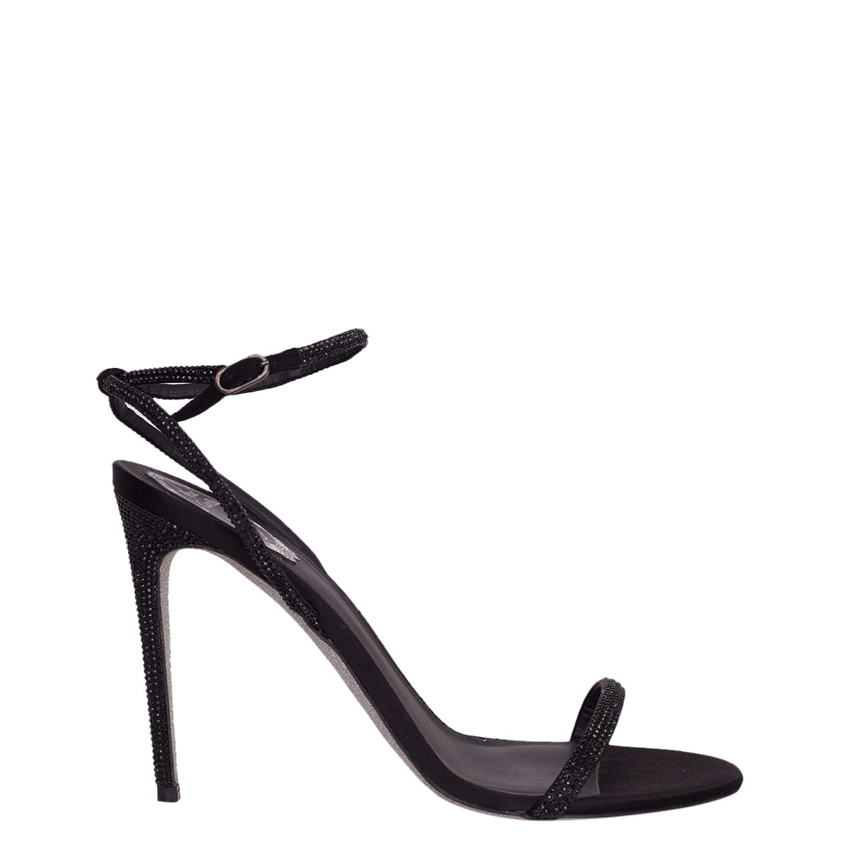 Sandália Rene Caovilla c/ Strass Preta Tam. 40,5 Br