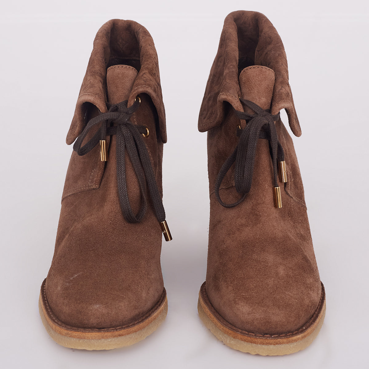 Bota Louis Vuitton Marrom Tam. 37,5 Br