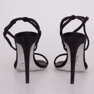 Sandália Rene Caovilla c/ Strass Preta Tam. 40,5 Br