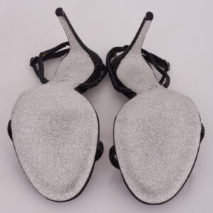 Sandália Rene Caovilla c/ Strass Preta Tam. 40,5 Br