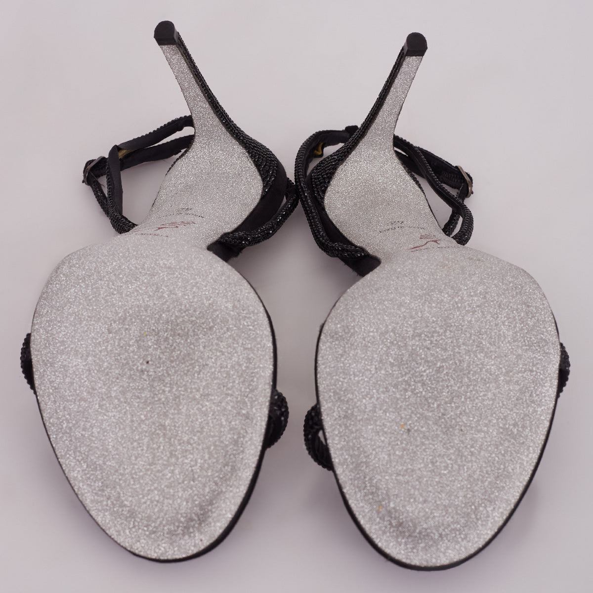 Sandália Rene Caovilla c/ Strass Preta Tam. 40,5 Br