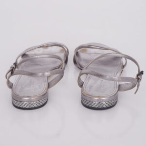 Rasteira Bottega Veneta Prata Tam. 38 Br