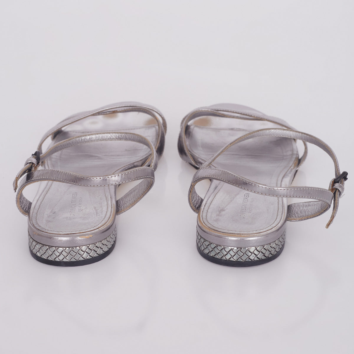 Rasteira Bottega Veneta Prata Tam. 38 Br