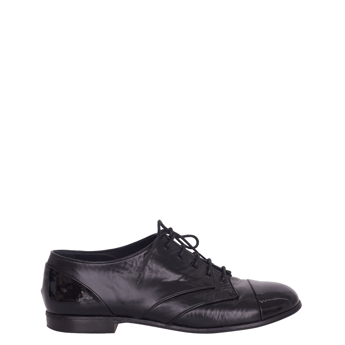 Oxford Chanel Verniz Preto Tam. 38 Br