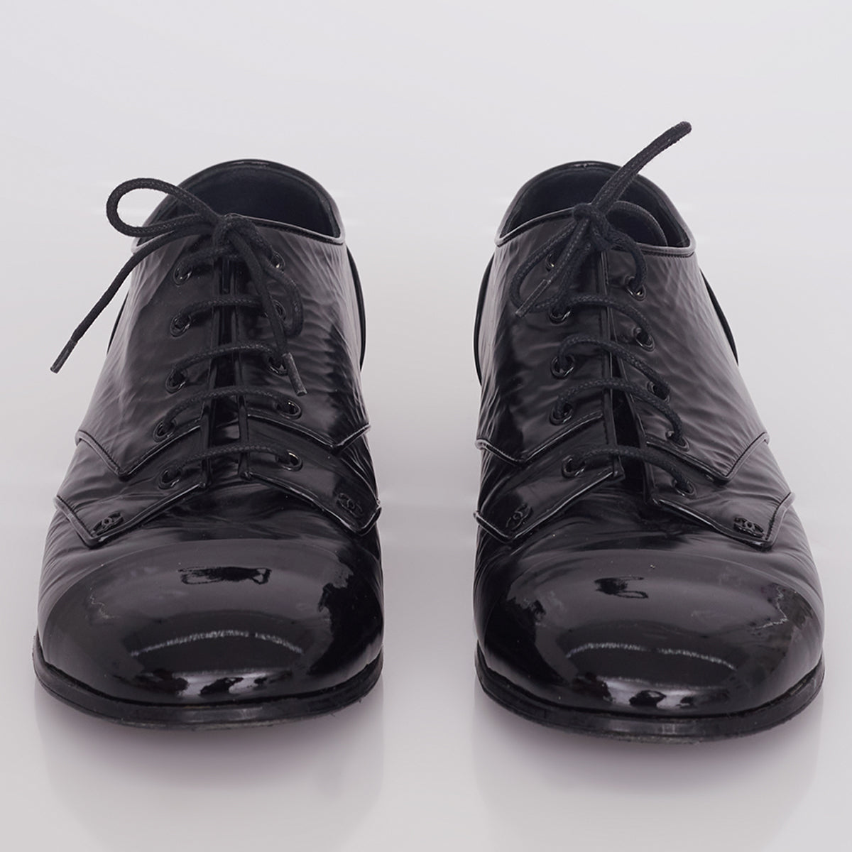 Oxford Chanel Verniz Preto Tam. 38 Br