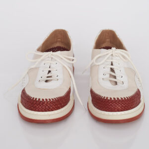 Oxford Bottega Veneta Off White e Caramelo Tam. 37,5 BR