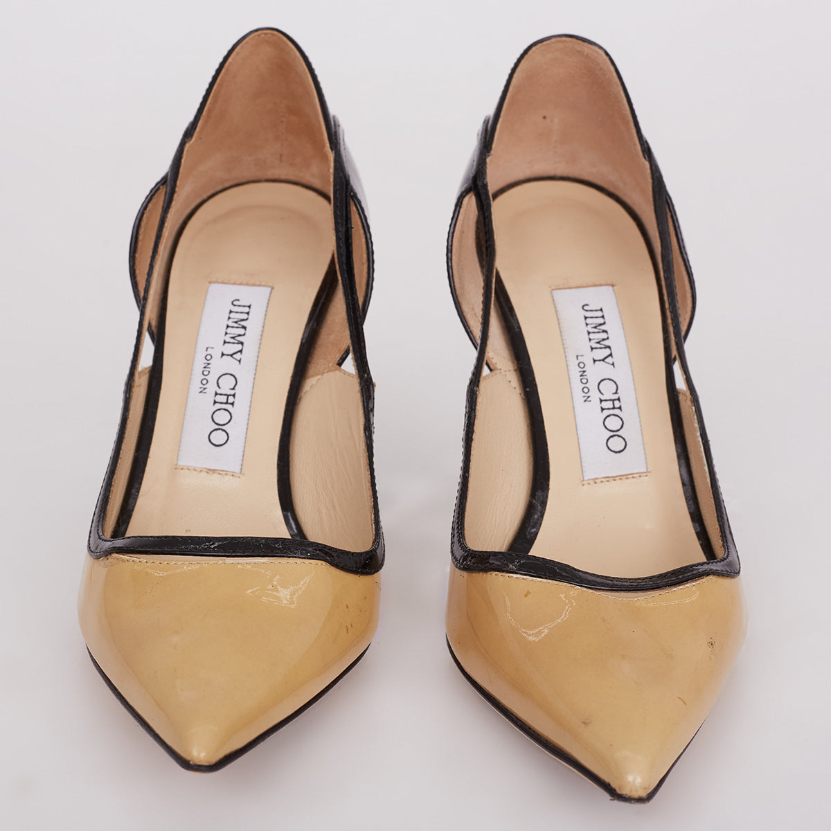 Scarpin Jimmy Choo Nude e Preto Tam. 34 Br